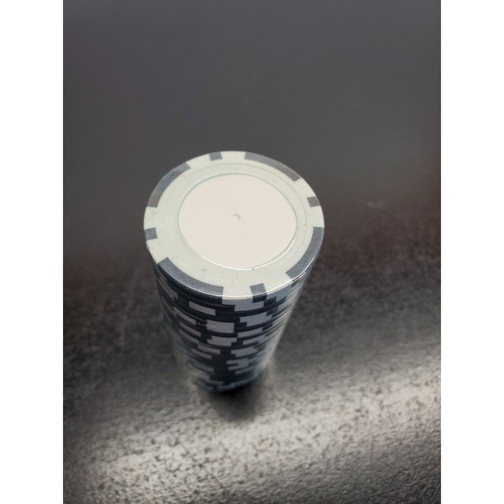 Replacement Black Heavy Duty Poker Chips - 25 Chips per tube
